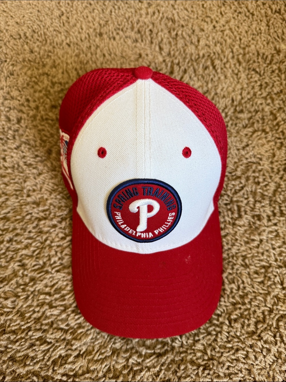 Philadelphia Phillies Red & White Trucker Cap - Training Patch